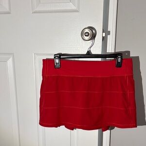 Lululemon Athletica Vibrant Red Mini Golf Skirt